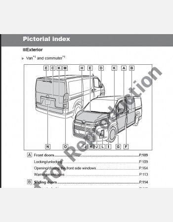 toyota hiace 2019-2020 owners manual in english